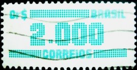 Selo postal do Brasil de 1986 Tipo Cifra Cr$ 2000 - 641 U