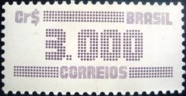 Selo postal do Brasil de 1985 Tipo Cifra Cr$ 3000