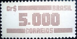 Selo postal do Brasil de 1985 Tipo Cifra Cr$ 5000