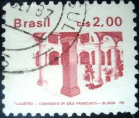 Selo postal do Brasil de 1986 Convento S. Francisco U