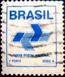 Selo postal Regular emitido no Brasil em 1989 - 667 U
