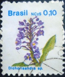 Selo postal Regular emitido no Brasil em 1989 - 669 U