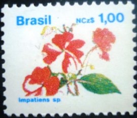 Selo postal do Brasil de 1989 Maria-sem-vergonha - 672 M