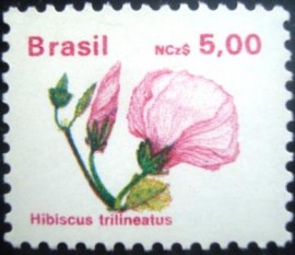 Selo postal regular emitido no Brasil em 1989 - 674 M