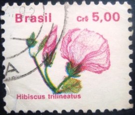 Selo postal regular emitido no Brasil em 1990 - 678 U