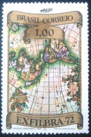 Selo postal do Brasil de 1972 Carta do Brasil 1