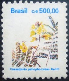 Selo postal regular emitido no Brasil em 1991 - 685 N