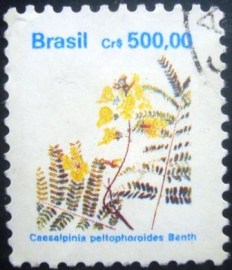 Selo postal do Brasil de 1991 Sibipiniina U