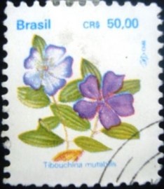 Selo postal regular emitido no Brasil em 1993 - 696 U