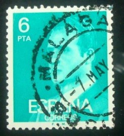 Selo postal da Espanha de 1982 King Juan Carlos I 6 Pta