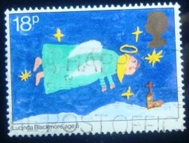 Selo postal do Reino Unido de 1981 Flying Angel