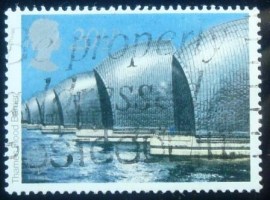Selo postal do Reino Unido de 1983 Thames Flood Barrier