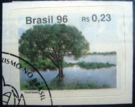 Selo postal regular emitido no Brasil em 1996 721 MCC