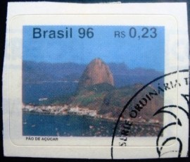 Selo postal regular emitido no Brasil em 1996 722 MCC