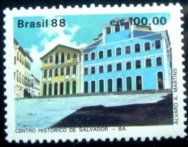 Selo postal do Brasil de 1988 Salvador/BA