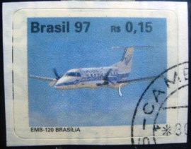 Selo postal regular emitido no Brasil em 1997 730 U