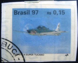 Selo postal regular emitido no Brasil em 1997 732 U