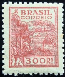 Selo postal do Brasil de 1944 Trigo