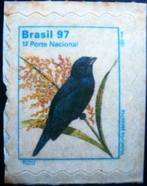 Selo postal regular emitido no Brasil em 1997 740 N