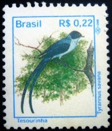 Selo postal regular emitido no Brasil em 1997 741 M