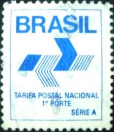 Selo postal Regular emitido no Brasil em 1988 - 666 U