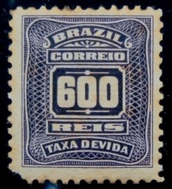 Selo postal do Brasil de 1906 Cifra ABN 600