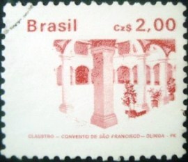 Selo postal Regular emitido no Brasil em 1988 - 657 U