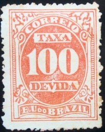 Selo postal de 1893 Tipo Cifra Novo Modelo 100