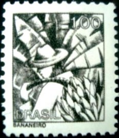 Selo postal do Brasil de 1976 Bananeiro