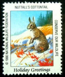 Selo cinderela de 1990 Nuttall's Cottontail