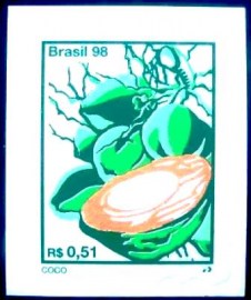 Selo postal regular emitido no Brasil em 1998  756 M