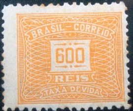 Selo postal do Brasil de 1934 Cifra Horizontal 600 - X 52 N