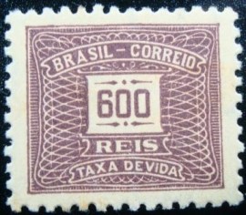 Selo postal do Brasil de 1942 Cifra Horizontal 600