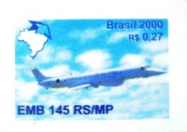 Selo postal Regular emitido no Brasil em 2000 - 801 M