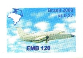 Selo postal Regular emitido no Brasil em 2000 - 802 N