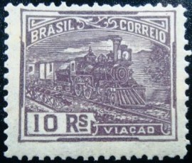 Selo postal do Brasil de 1920 Viação 10