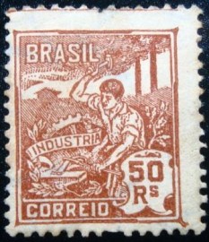 Selo postal do Brasil de1924 Indústria 50