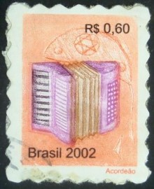Selo postal Regular emitido no Brasil em 2002 - 818 U
