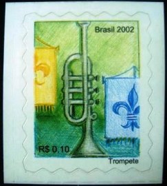 Selo postal Regular emitido no Brasil em 2002 - 822 M