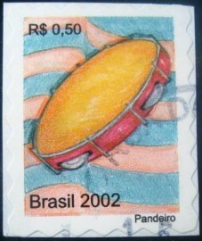 Selo postal Regular emitido no Brasil em 2002 - 824 U