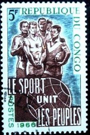 Selo postal do Congo de 1966 Athletes NCC