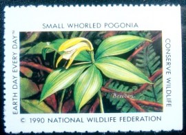 Selo National Wildlife Federation de 1990 Small Whorled Pogonia