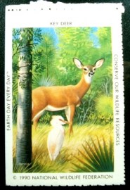 Selo National Wildlife Federation de 1990 Key Deer