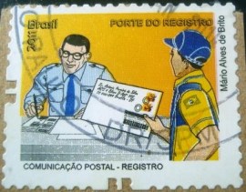 Selo postal Regular emitido no Brasil em 2011 - 857 U