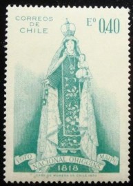 Selo postal do Chile de 1970 Virgen del Carmen