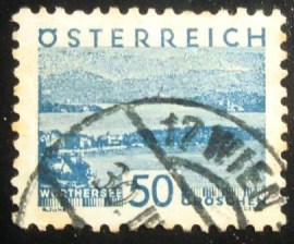 Selo postal da Áustria de 1932 Worthersee small format