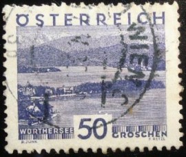 Selo postal da Áustria de 1930 Worthersee large format