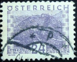 Selo postal da Áustria de 1932 Hohensalzburg Fortress small format