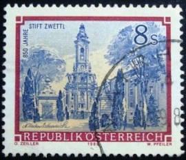 Selo postal da Áustria de 1988 Cistercian Abbey Zwettl