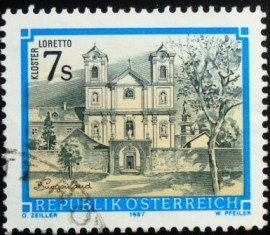 Selo postal da Áustria de 1987 Loretto Monastery